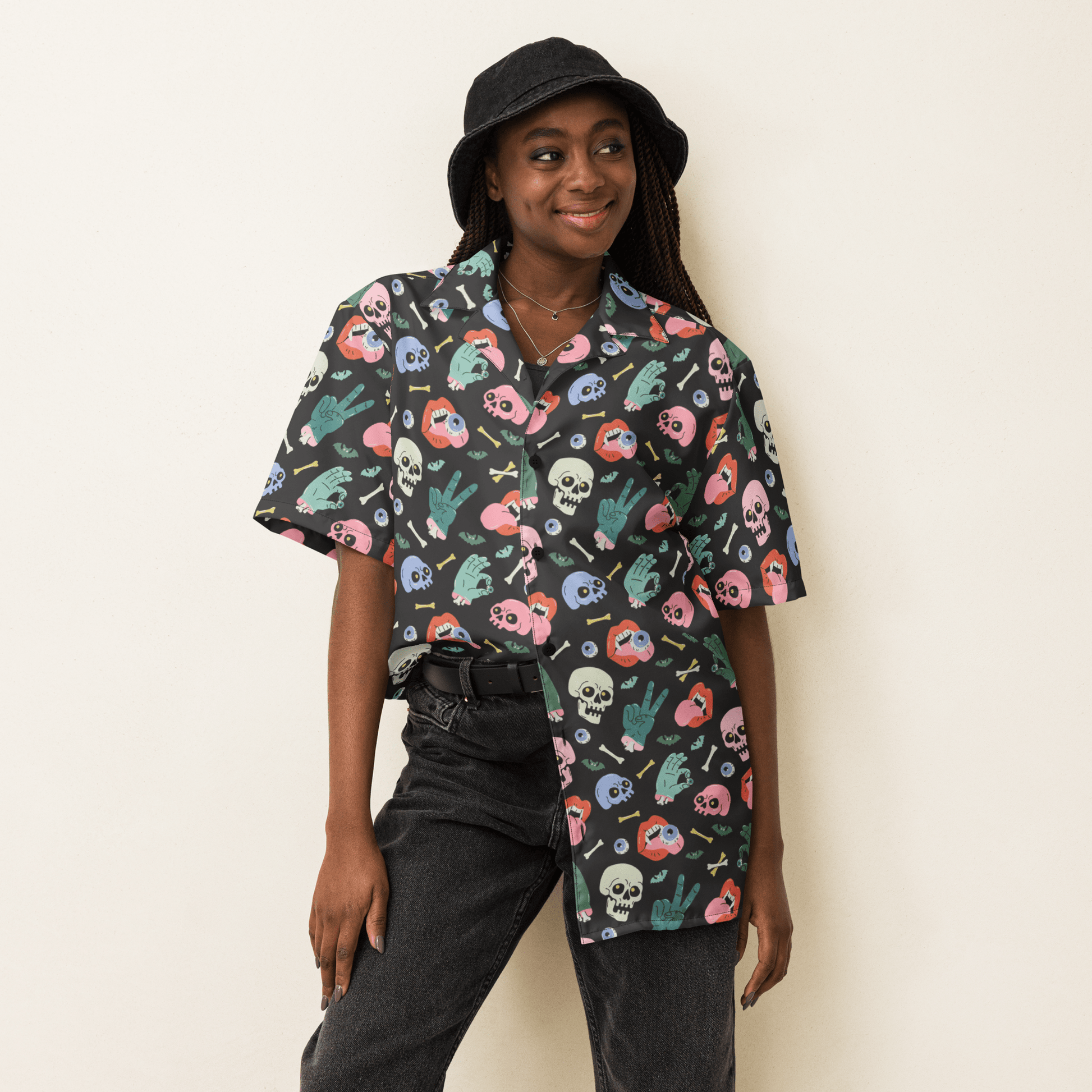 Graveyard Smash Unisex Button Up Shirt Goth Cloth Co.