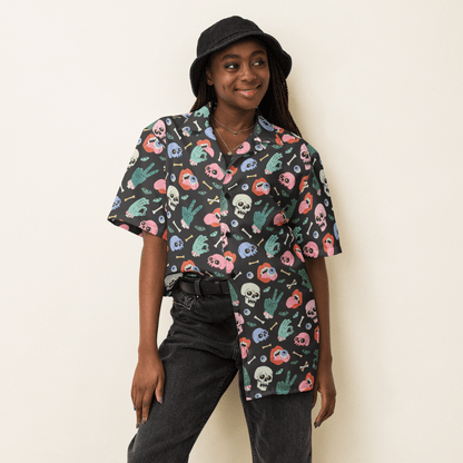 Graveyard Smash Unisex Button Up Shirt Goth Cloth Co.