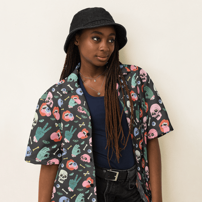 Graveyard Smash Unisex Button Up Shirt Goth Cloth Co.