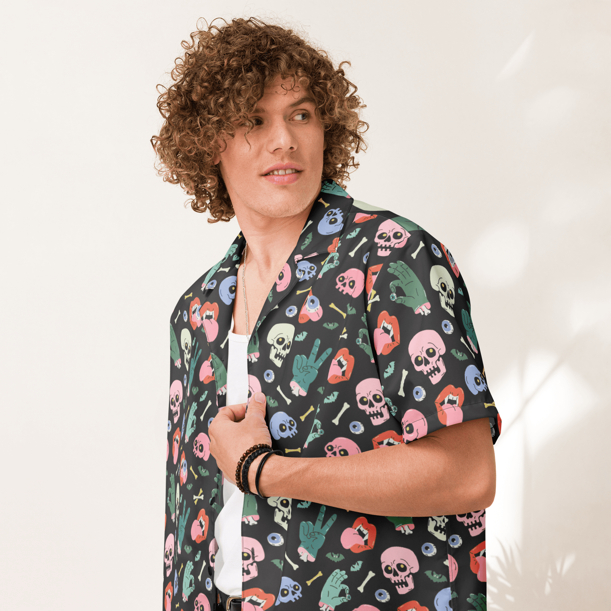Graveyard Smash Unisex Button Up Shirt Goth Cloth Co.