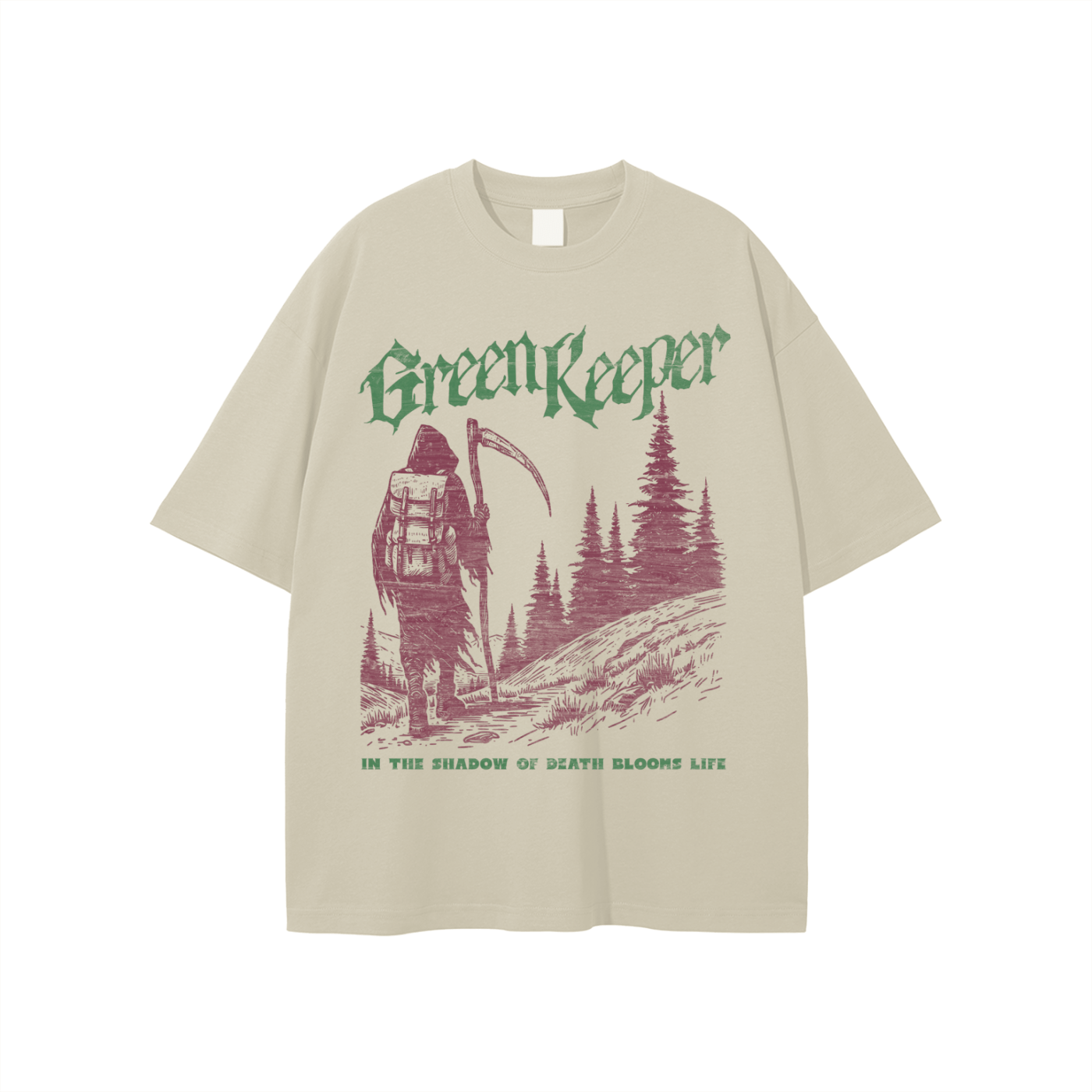 Green Keeper Grim Reaper Cotton Tee Goth Cloth Co.