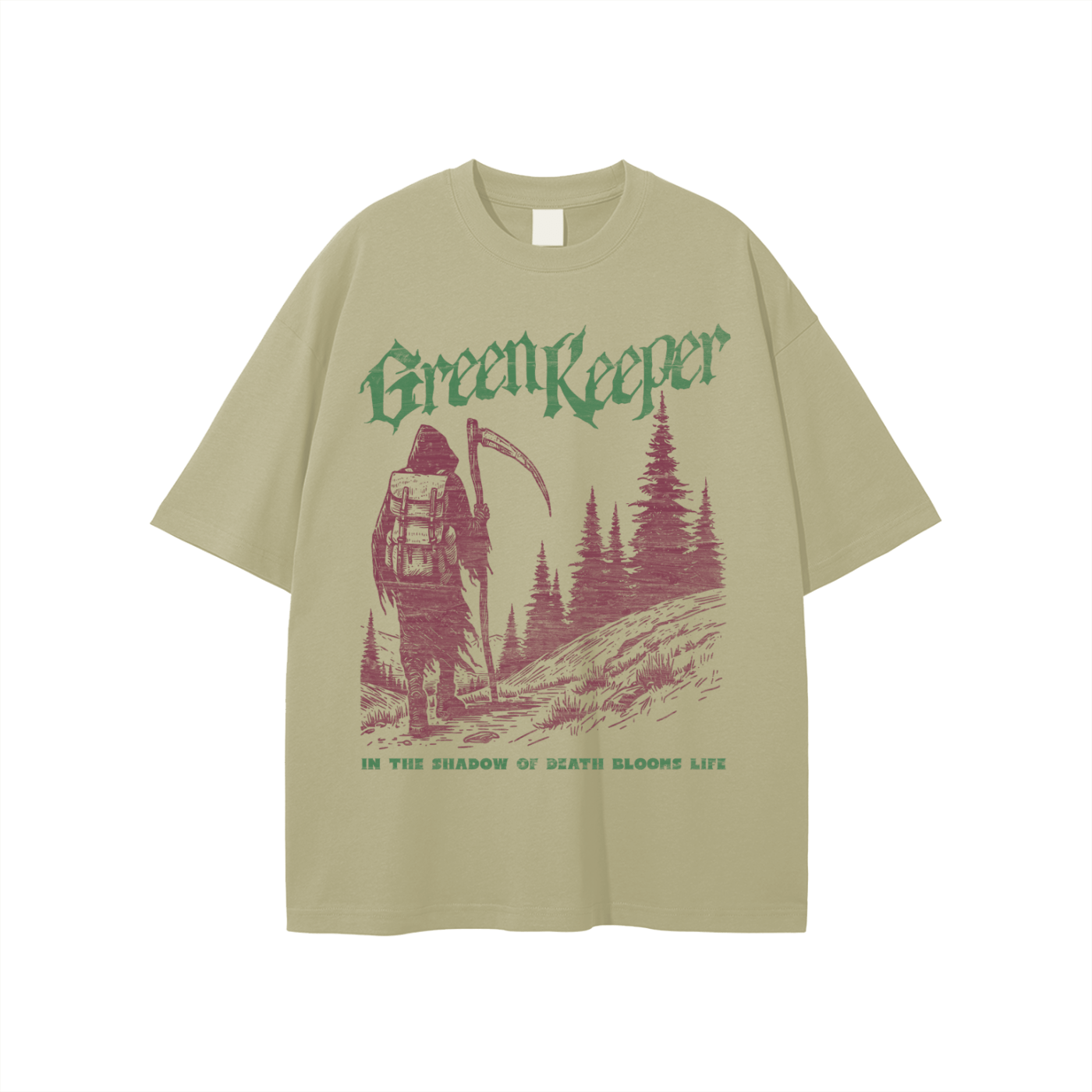 Green Keeper Grim Reaper Cotton Tee Goth Cloth Co.