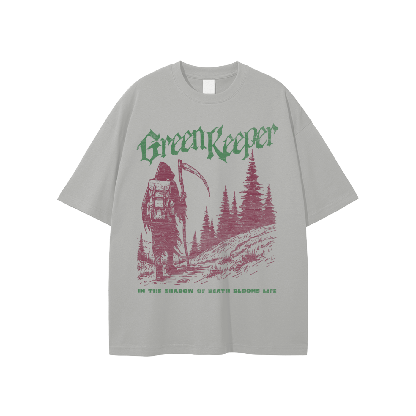 Green Keeper Grim Reaper Cotton Tee Goth Cloth Co.