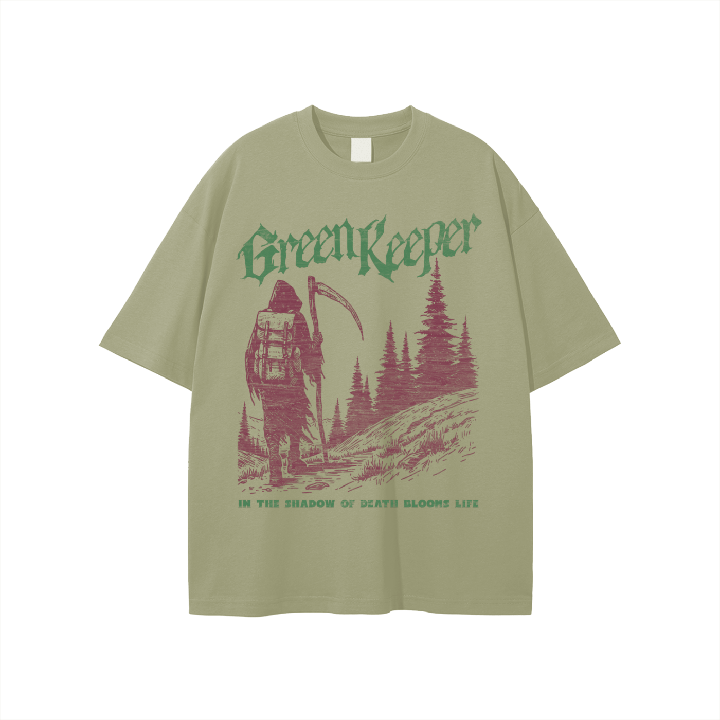 Green Keeper Grim Reaper Cotton Tee Goth Cloth Co.