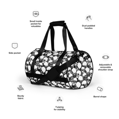 Grunge Skull Gym Bag Goth Cloth Co.