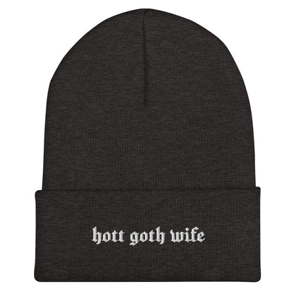 Hot Goth Wife Knit Beanie Goth Cloth Co.
