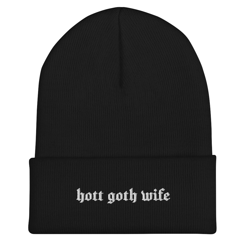 Hot Goth Wife Knit Beanie Goth Cloth Co.