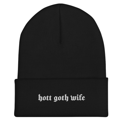 Hot Goth Wife Knit Beanie Goth Cloth Co.