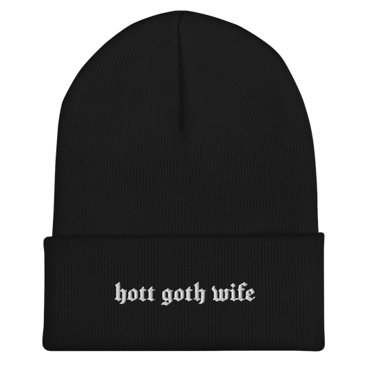 Hot Goth Wife Knit Beanie Goth Cloth Co.