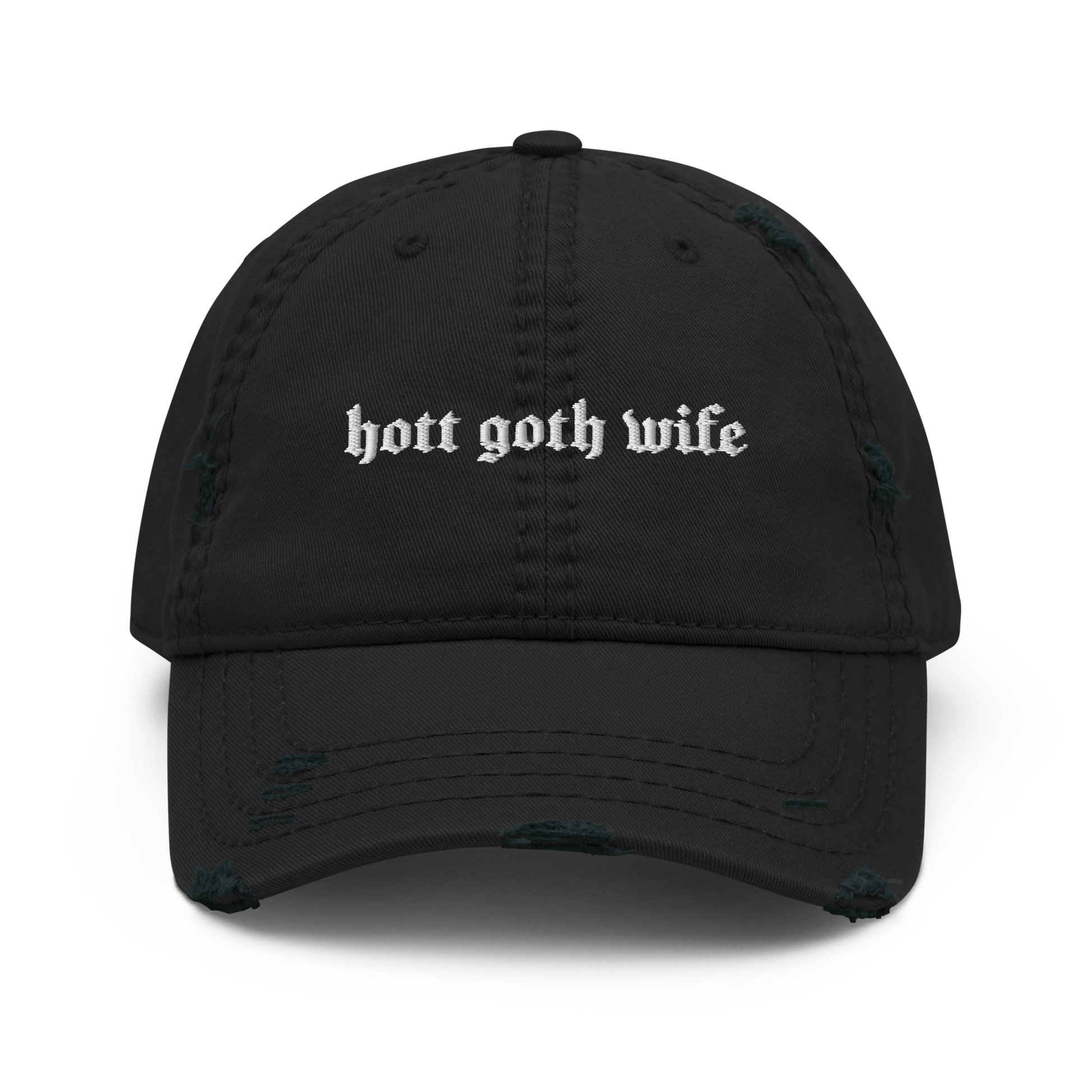 Hott Goth Wife Distressed Dad Hat Goth Cloth Co.