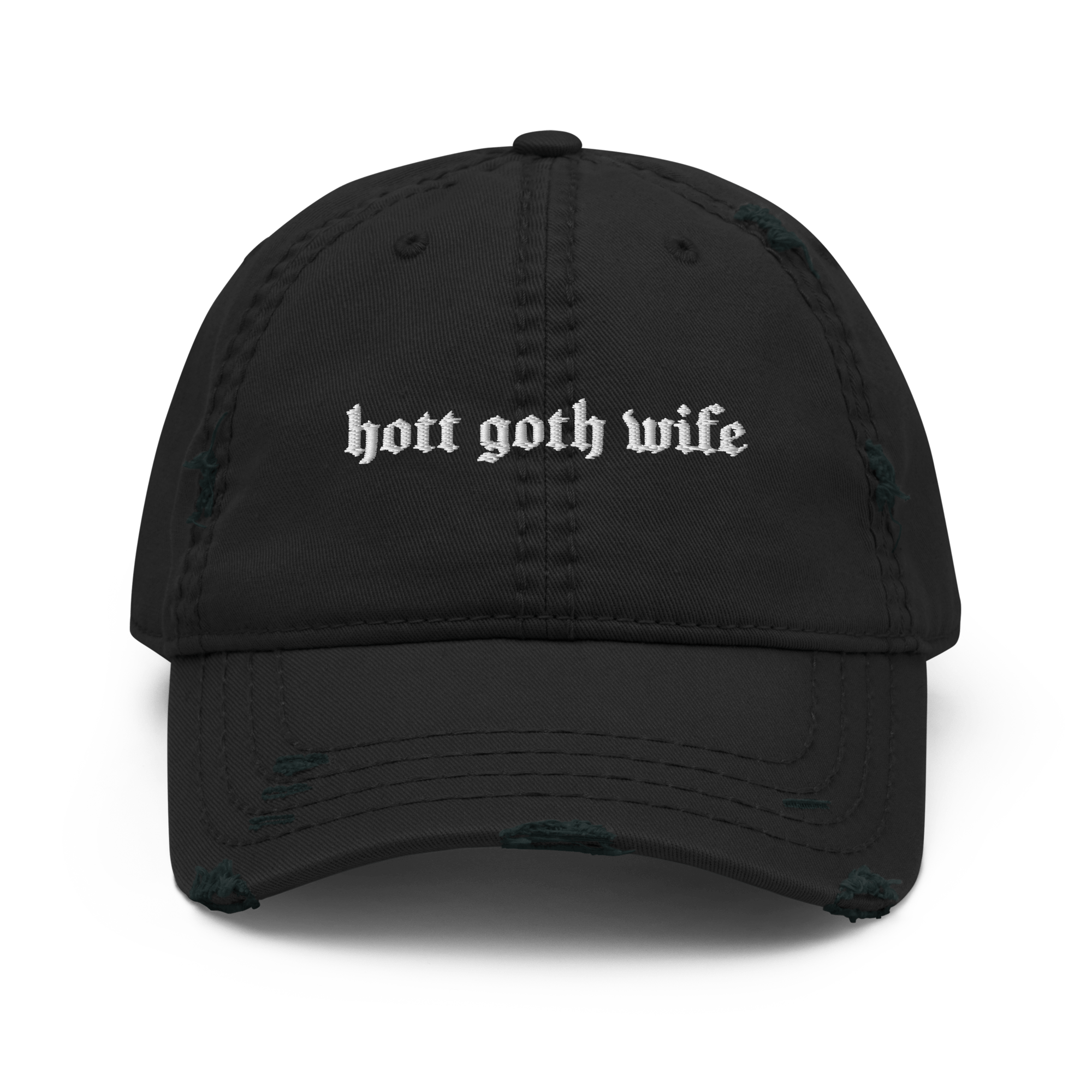 Hott Goth Wife Distressed Dad Hat Goth Cloth Co.