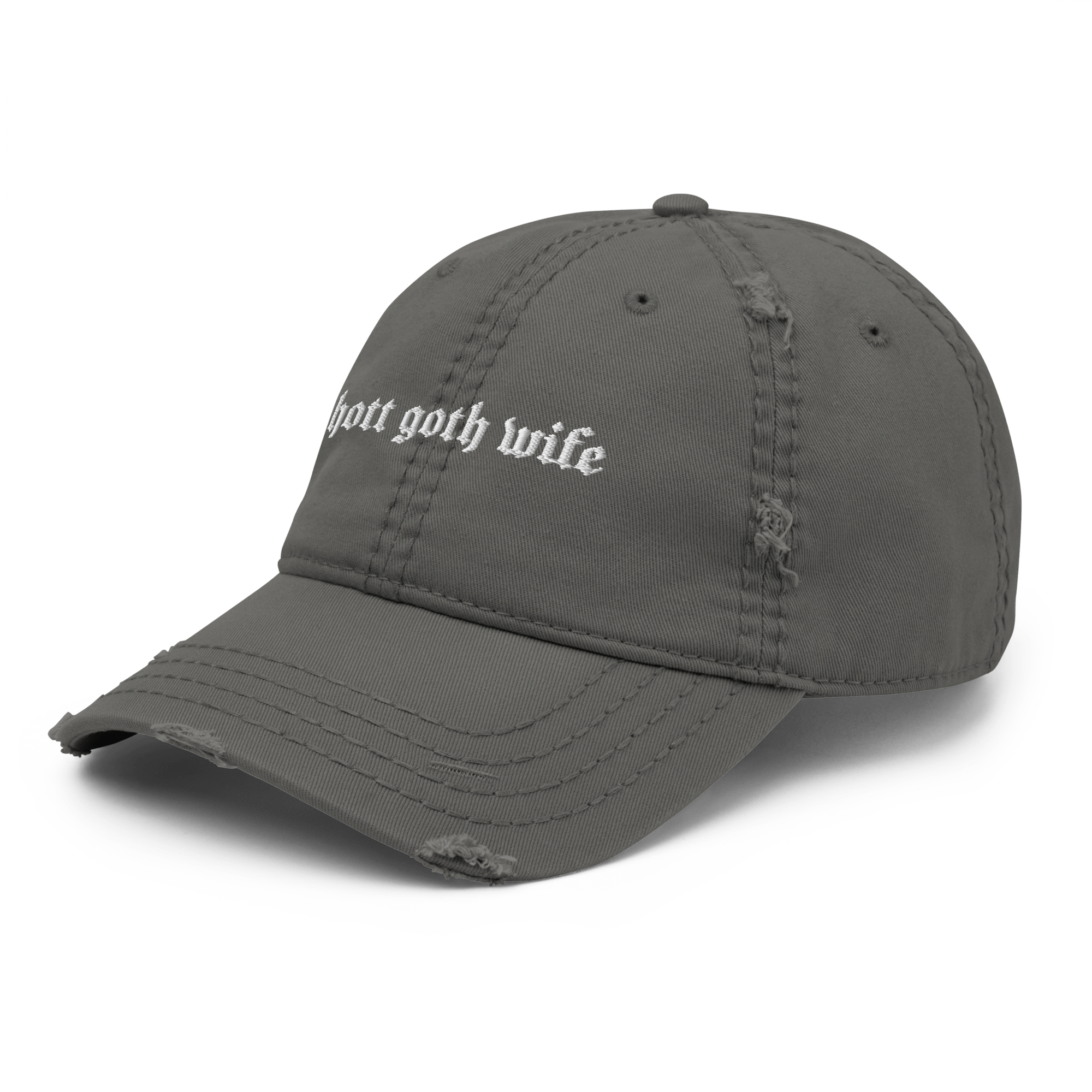 Hott Goth Wife Distressed Dad Hat Goth Cloth Co.