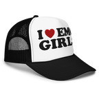 I Heart Emo Girls Foam Embroidered Trucker Hat Goth Cloth Co.