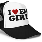 I Heart Emo Girls Foam Embroidered Trucker Hat Goth Cloth Co.