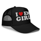 I Heart Emo Girls Foam Embroidered Trucker Hat Goth Cloth Co.