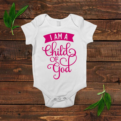 Christian Baby Girl Outfit - I am a child of God - Baby Shower Gift Joyful Moose