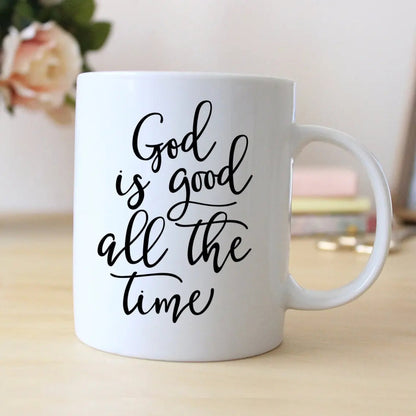 Christian Coffee Mug – God Is Good Mug | Bible Verse Ceramic Cup, Dishwasher Safe Joyful Moose