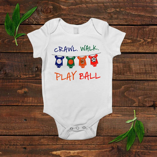 Baby Boy Shirt - Football Soccer Basketball Baseball - Baby Boy Gift - Joyful Moose