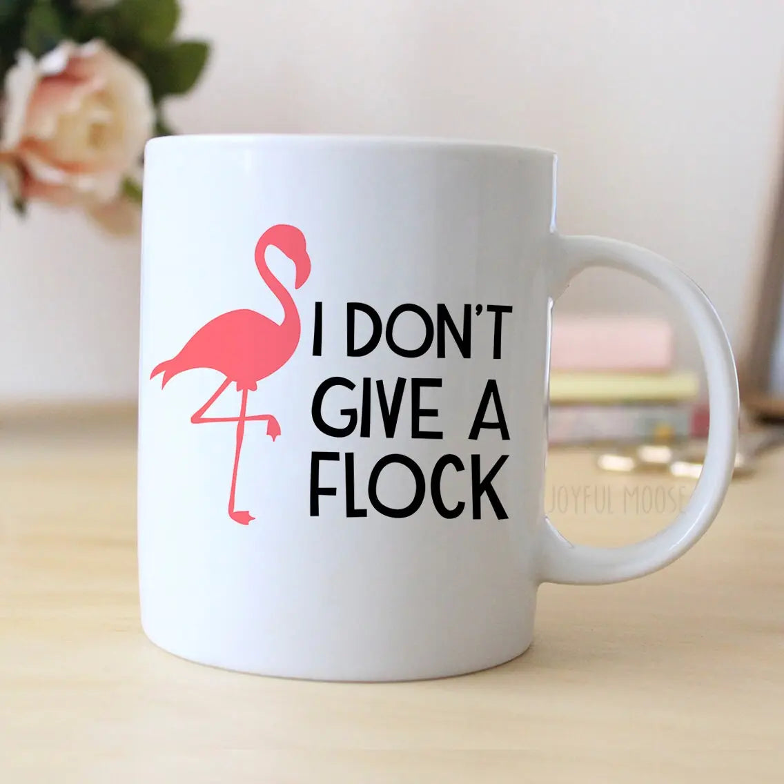 Funny Flamingo Mug - Pink Ceramic Coffee Cup, Dishwasher Safe Double-Sided Gift Joyful Moose