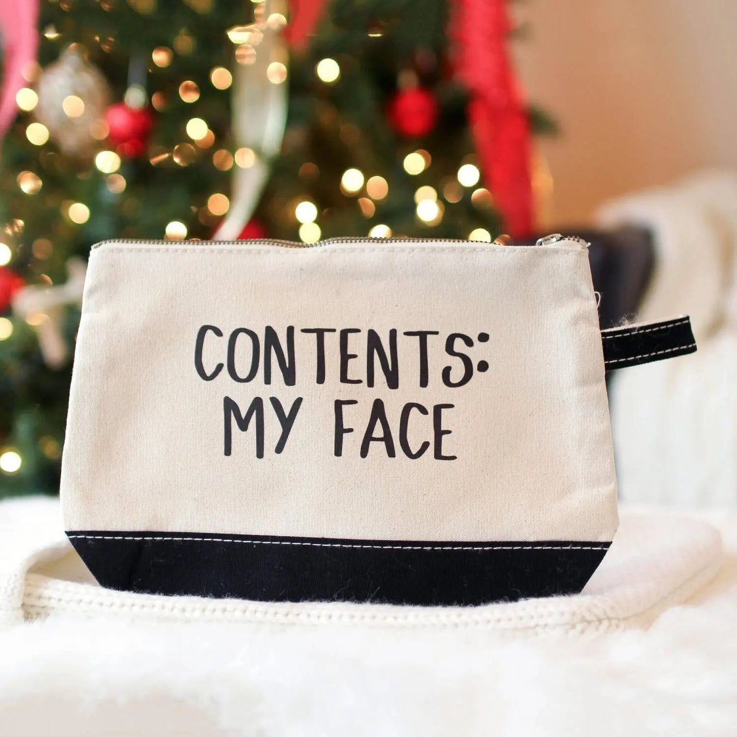 Funny Cosmetic Make Up Bag Contents: My Face Joyful Moose