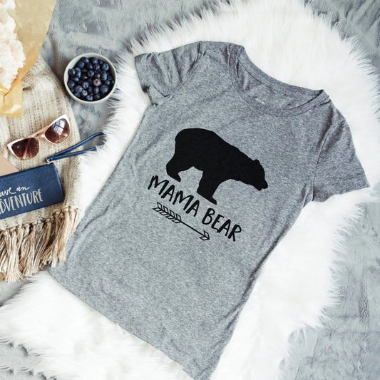 Mama Bear Shirt - Arrow Graphic Tee Gift for Mom Joyful Moose