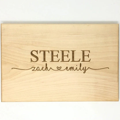 Wedding Gifts for Couples, Personalized Wood Cutting Board Walnut Maple, Custom Bridal Shower Gift, unique wedding gift, Custom wedding gift Joyful Moose