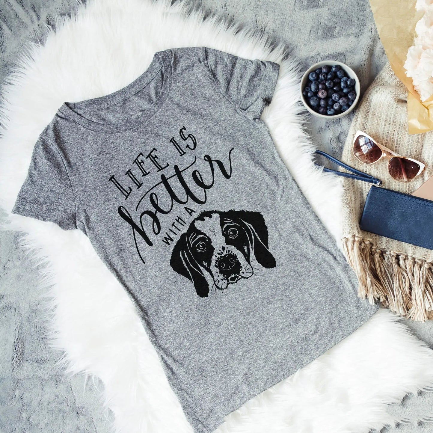 Dog Mom Tshirt – Cute Dog Mom Gift | Soft Cotton Bella Canvas Shirt Joyful Moose