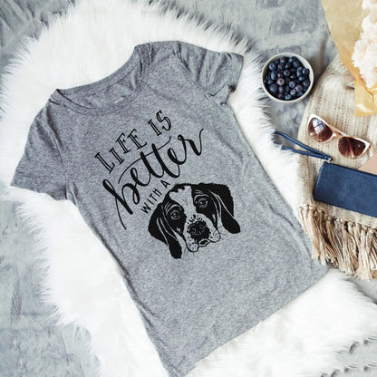 Dog Mom Tshirt – Cute Dog Mom Gift | Soft Cotton Bella Canvas Shirt Joyful Moose