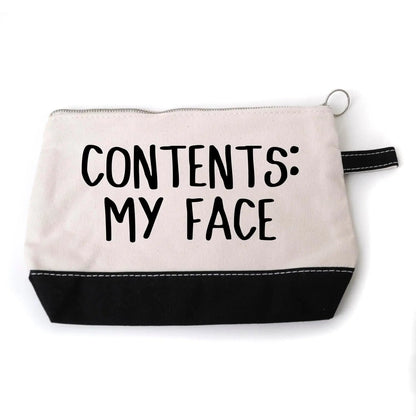 Funny Cosmetic Make Up Bag Contents: My Face Joyful Moose