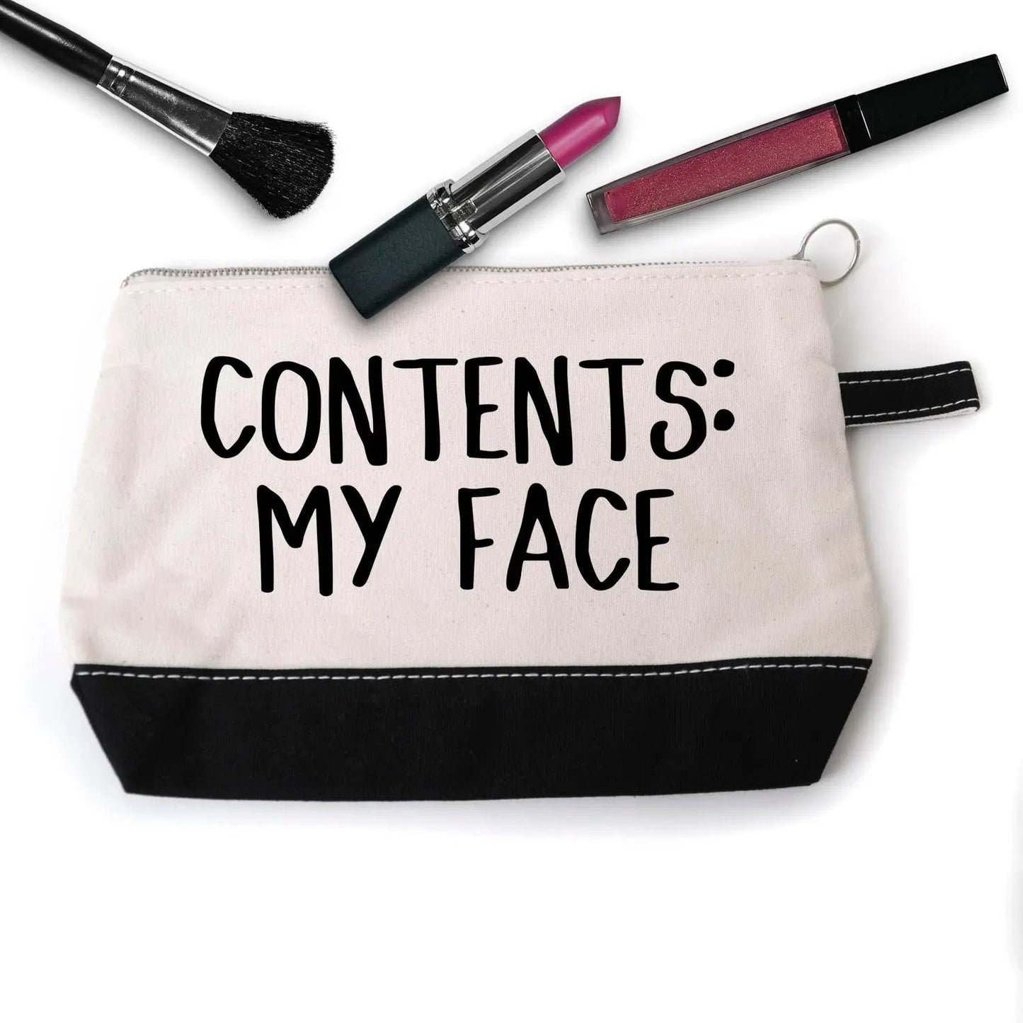 Funny Cosmetic Make Up Bag Contents: My Face Joyful Moose