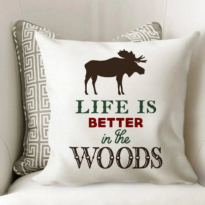 Cabin Decor Moose Pillow Cover Joyful Moose