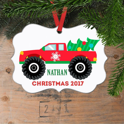 Monster Truck Christmas Ornament for Boys and Men - Truck Gifts for Him Joyful Moose