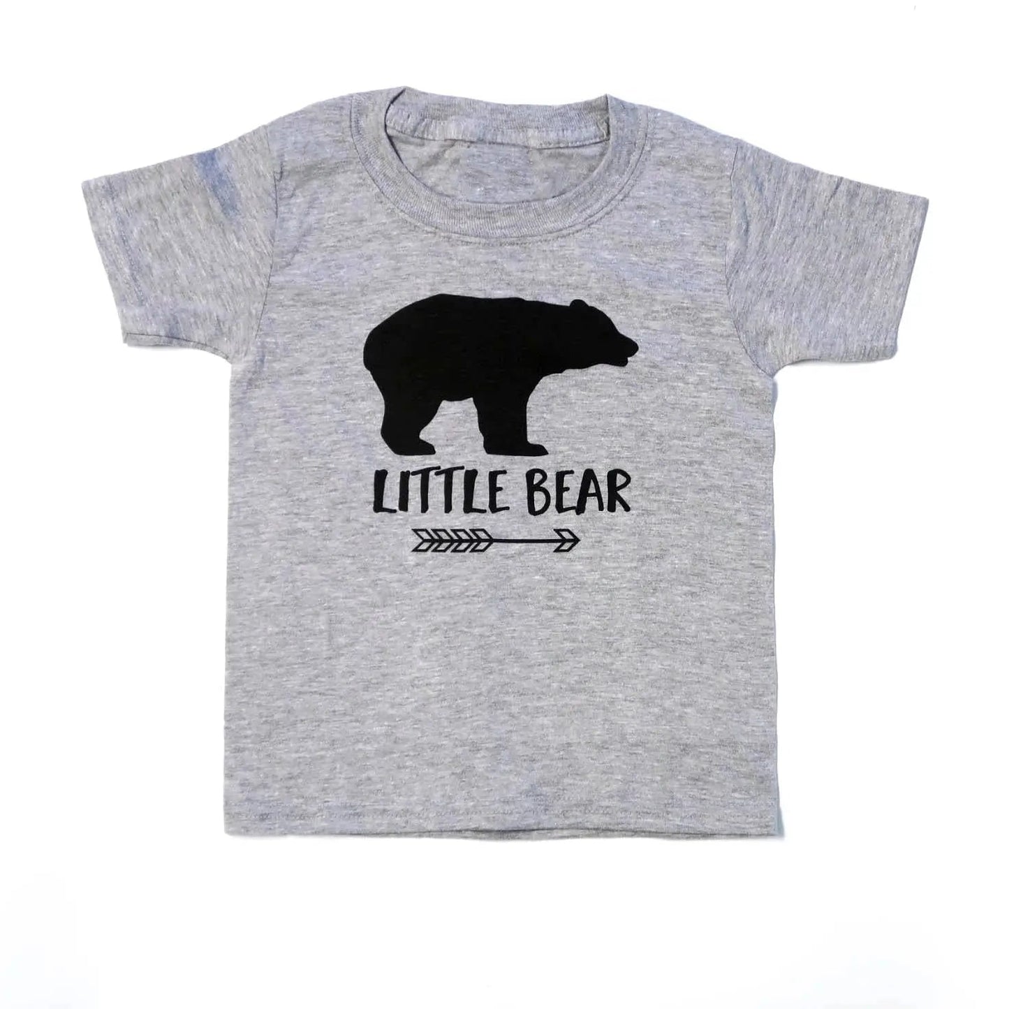 Gray Toddler Shirt - Little Bear T-Shirt With Graphic Arrow Design | Soft Cotton Tee Joyful Moose