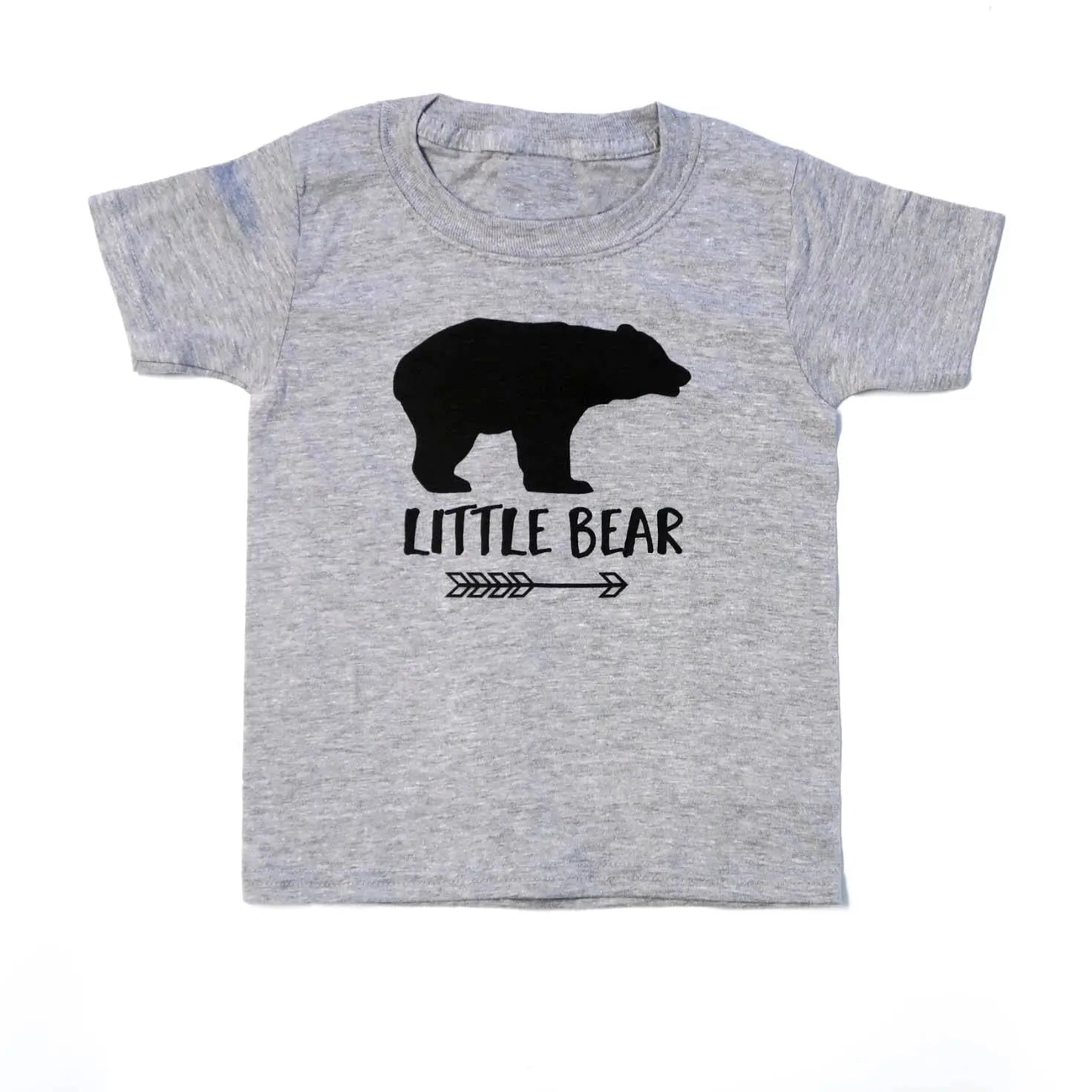 Gray Toddler Shirt - Little Bear T-Shirt With Graphic Arrow Design | Soft Cotton Tee Joyful Moose
