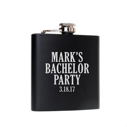 Bachelor Party Gifts Favors Supplies Custom Black Flasks Bachelor Party Flask Groomsmen Joyful Moose