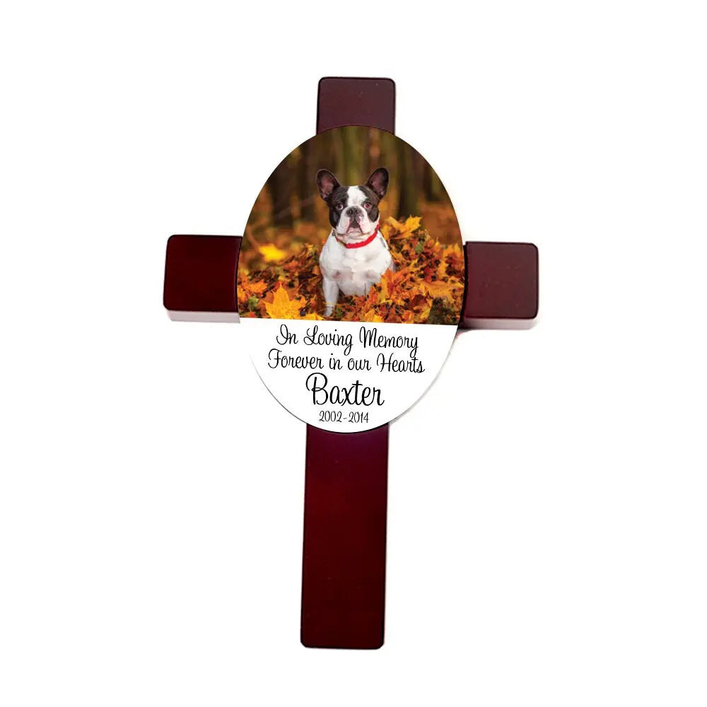 Personalized Pet Memorial Cross - Custom Dog Memorial Gift Joyful Moose