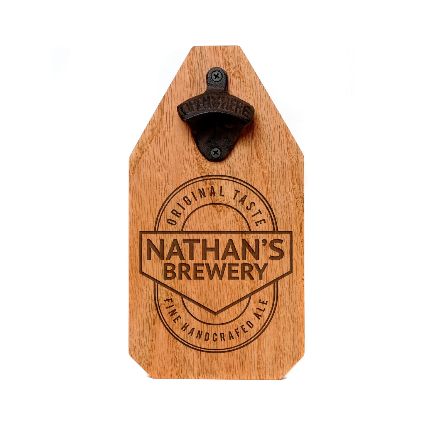 Personalized Brewery Sign - Custom Wood Sign - Rustic Beer Bottle Opener Joyful Moose