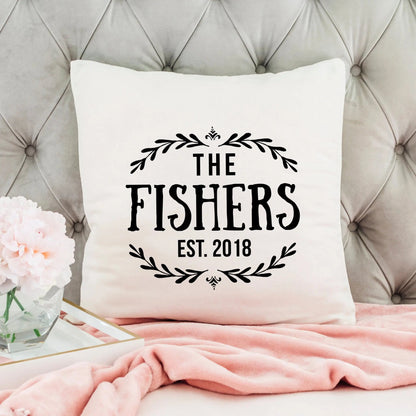 Personalized Throw Pillow Custom Anniversary Wedding Bridal Shower Gift Joyful Moose