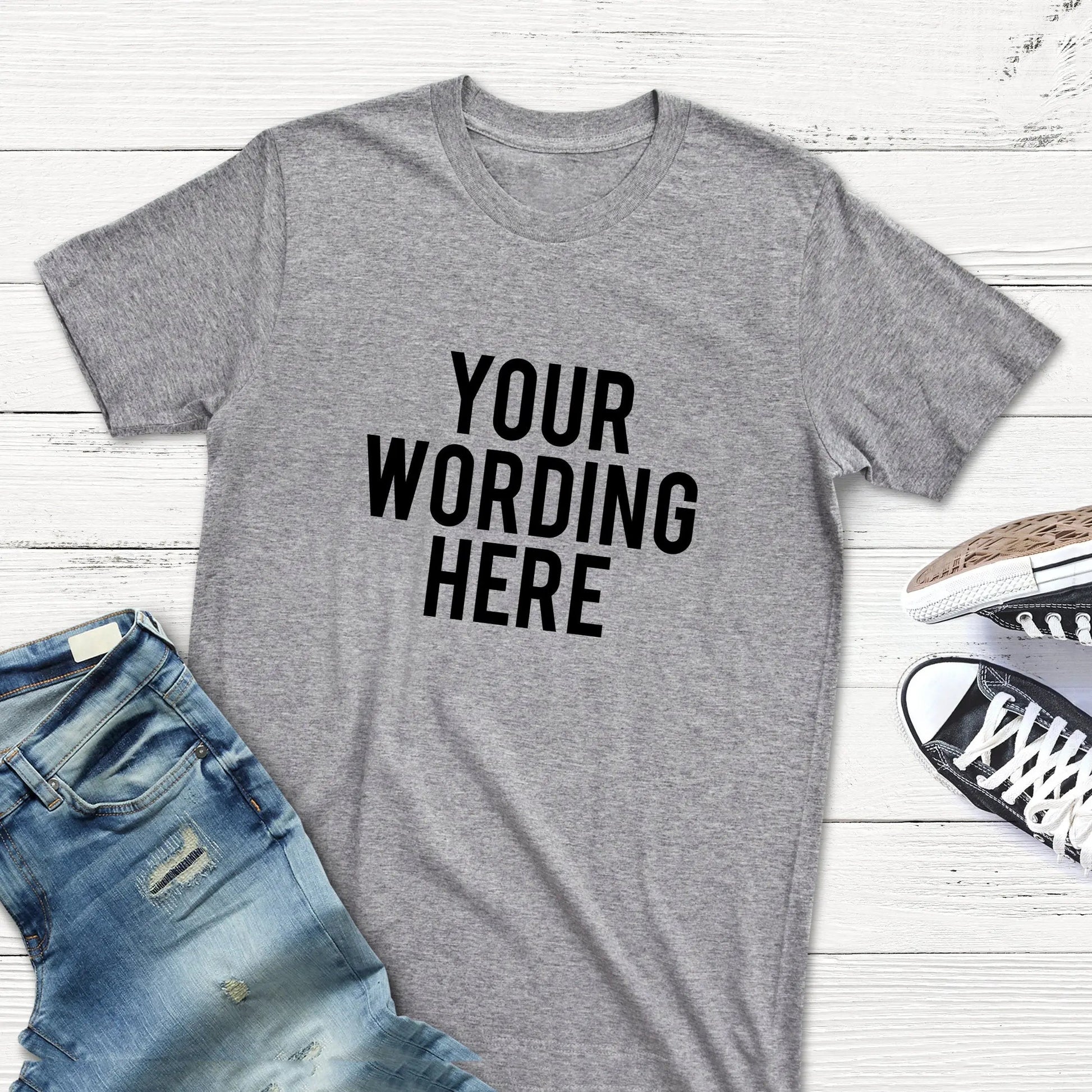 Custom T-shirt - Your Wording  Custom Text Shirt Joyful Moose