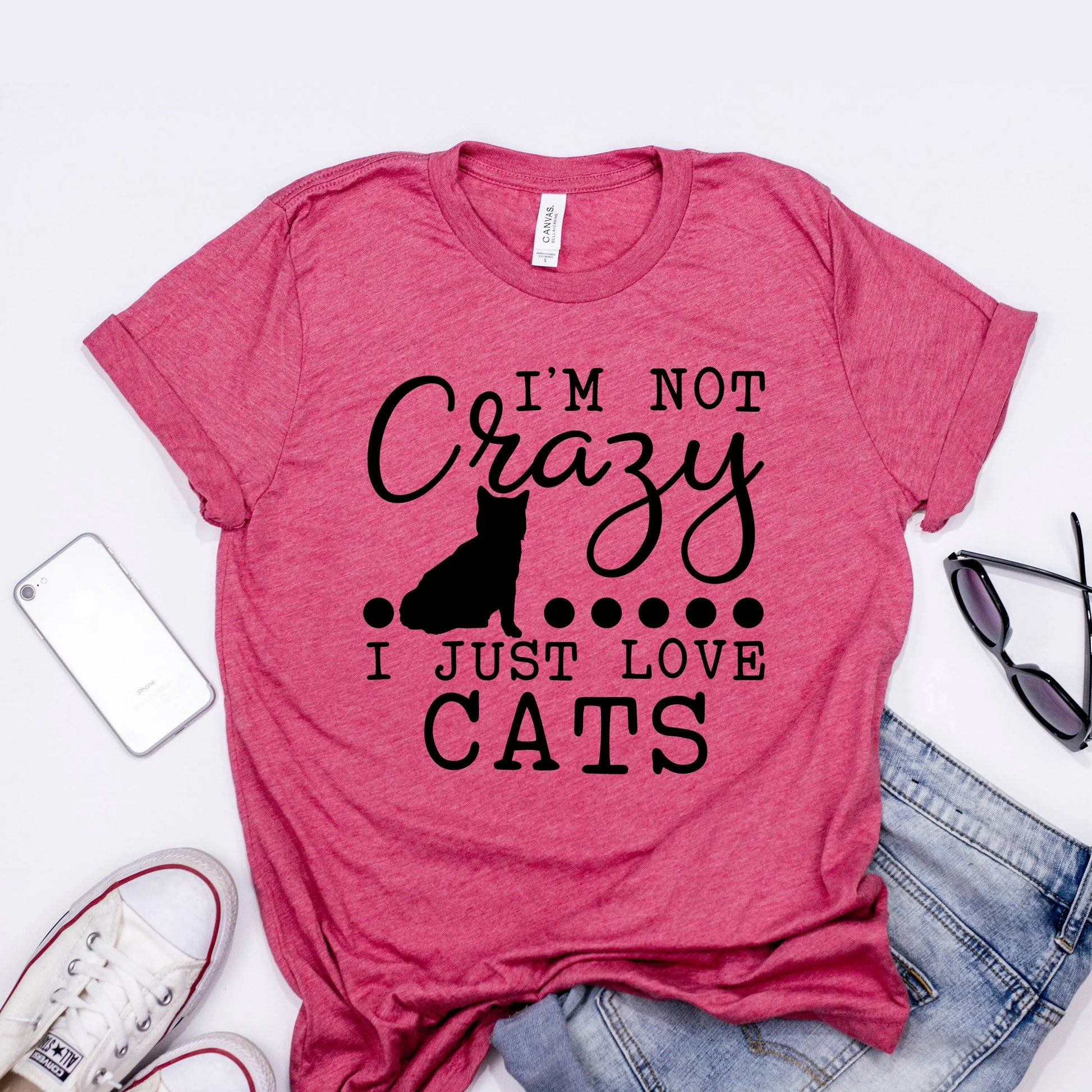 Funny Cat Shirt - Cute Cat Graphic Tee | Soft Cotton Bella Canvas T-Shirt Joyful Moose
