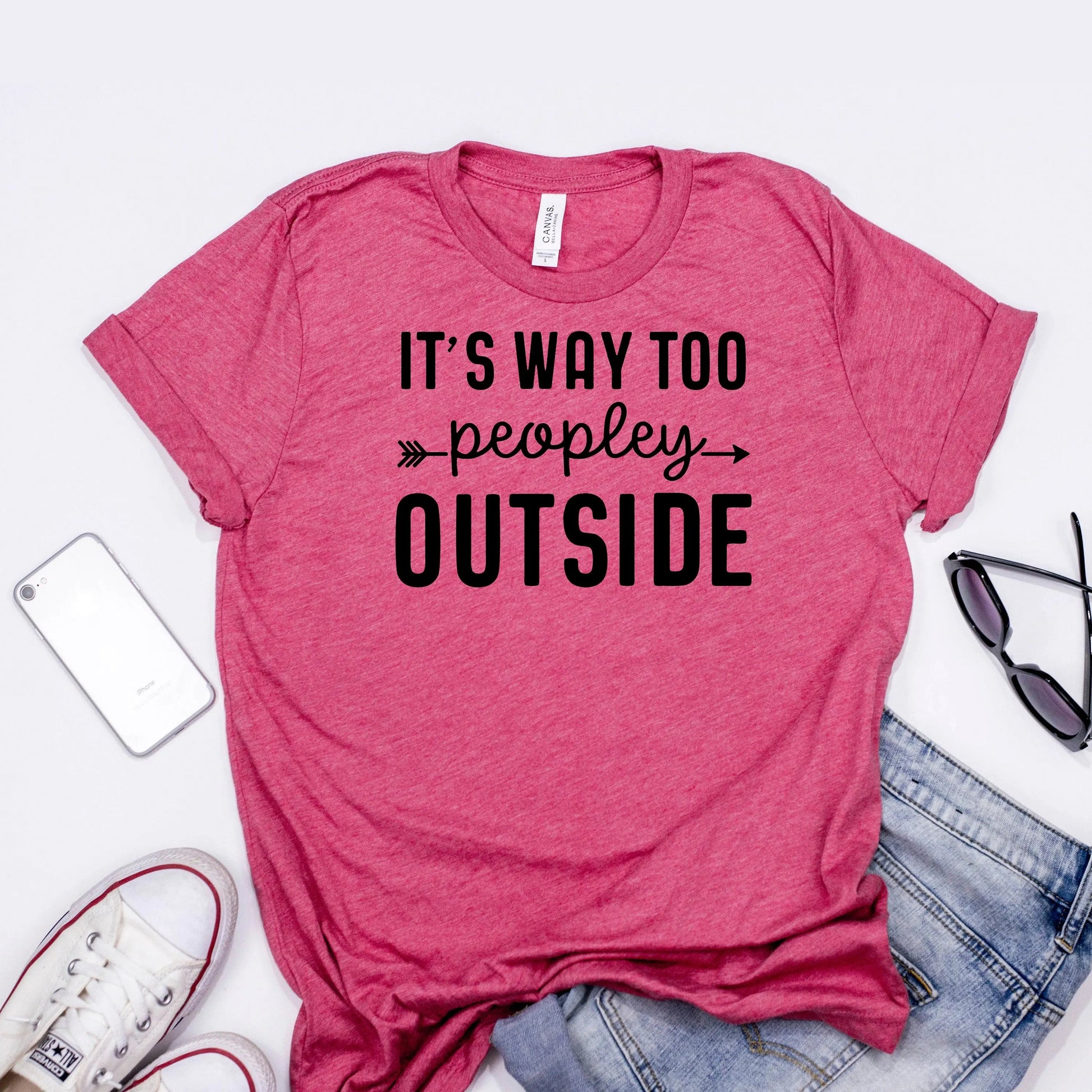 Funny Introvert T-Shirt - Soft Cotton Bella Canvas Graphic Tee With Humorous Quote Joyful Moose