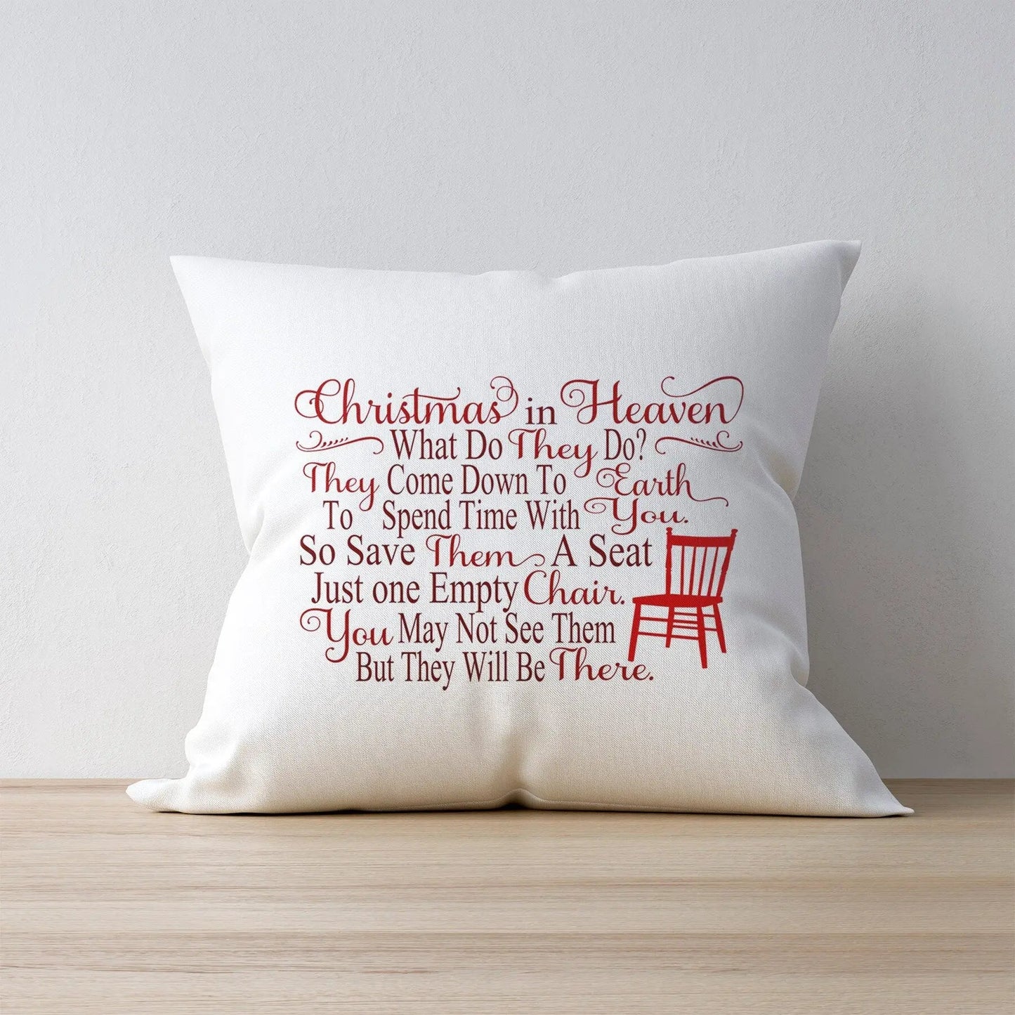 Memorial Pillow - Christmas in Heaven - Memorial Gift - Christmas In Loving Memory of Joyful Moose