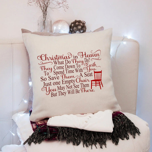 Memorial Pillow - Christmas in Heaven - Memorial Gift - Christmas In Loving Memory of Joyful Moose