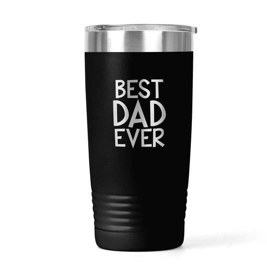 Insulated Tumbler - Best Dad Ever Father's Day Gift - Engraved Tumbler Joyful Moose