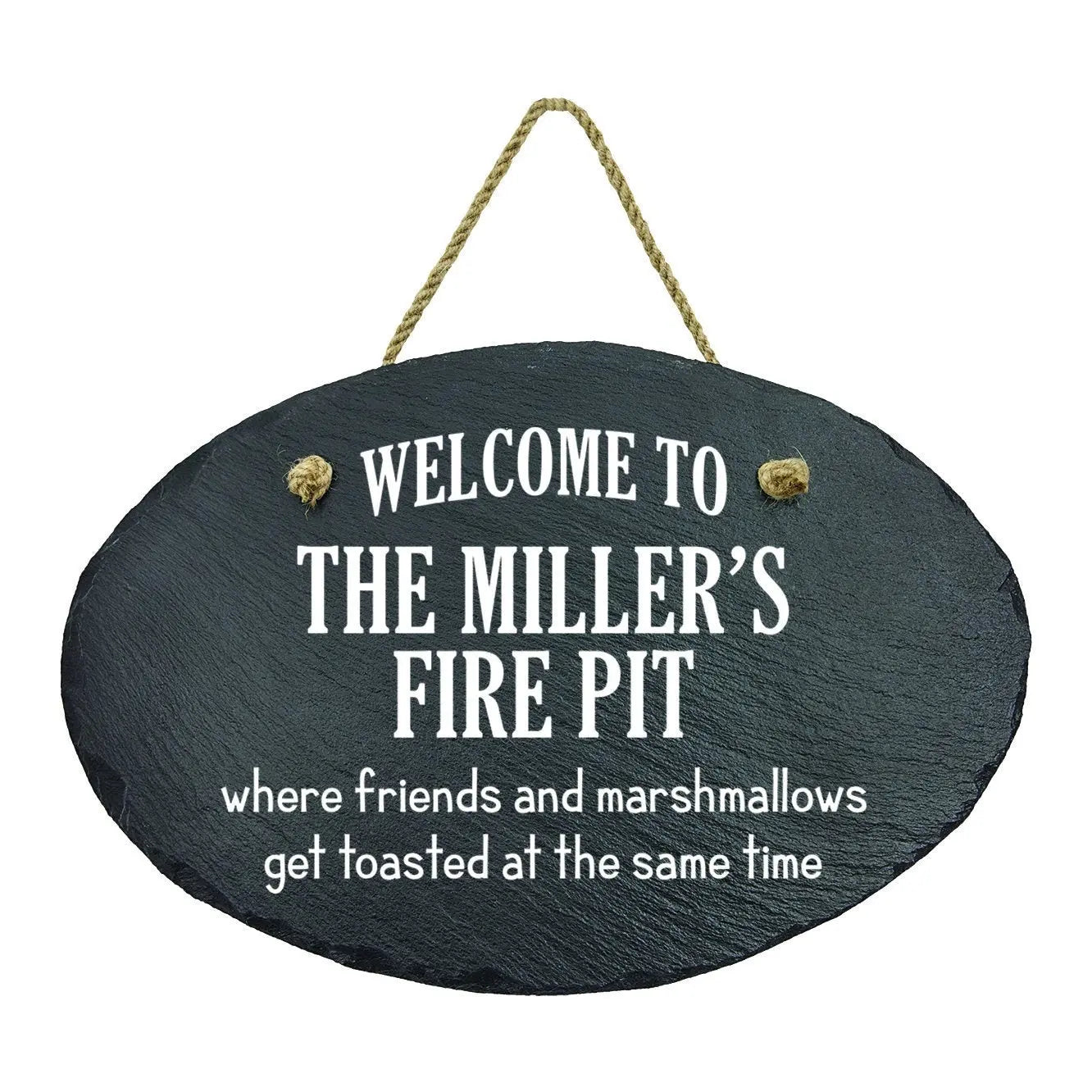 Slate Fire Pit Sign - Custom fire pit signs - Patio Deck Backyard Decor Joyful Moose