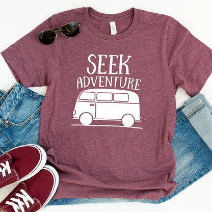 Seek Adventure Shirt - Van Wanderlust Traveler Gift Joyful Moose