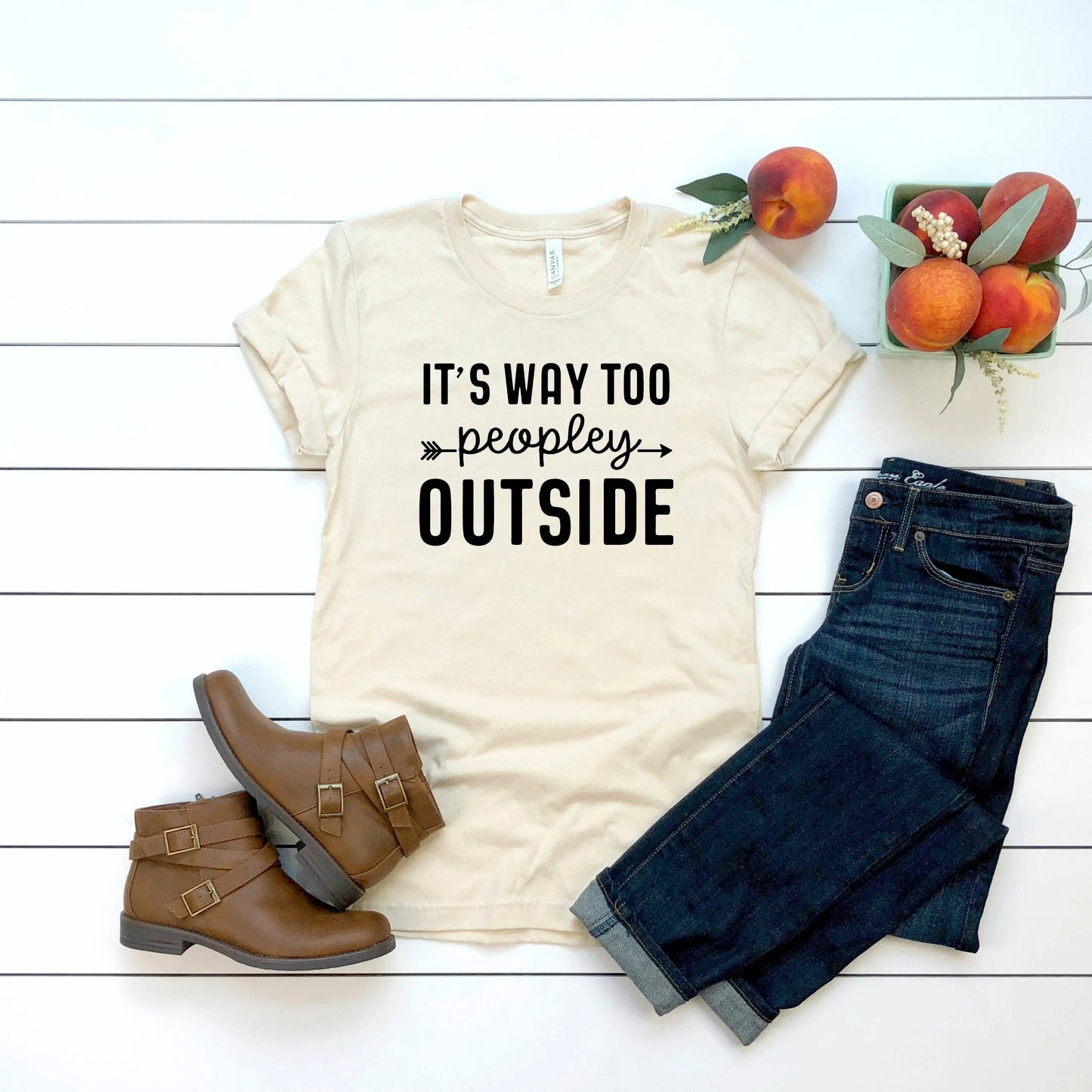 Funny Introvert T-Shirt - Soft Cotton Bella Canvas Graphic Tee With Humorous Quote Joyful Moose