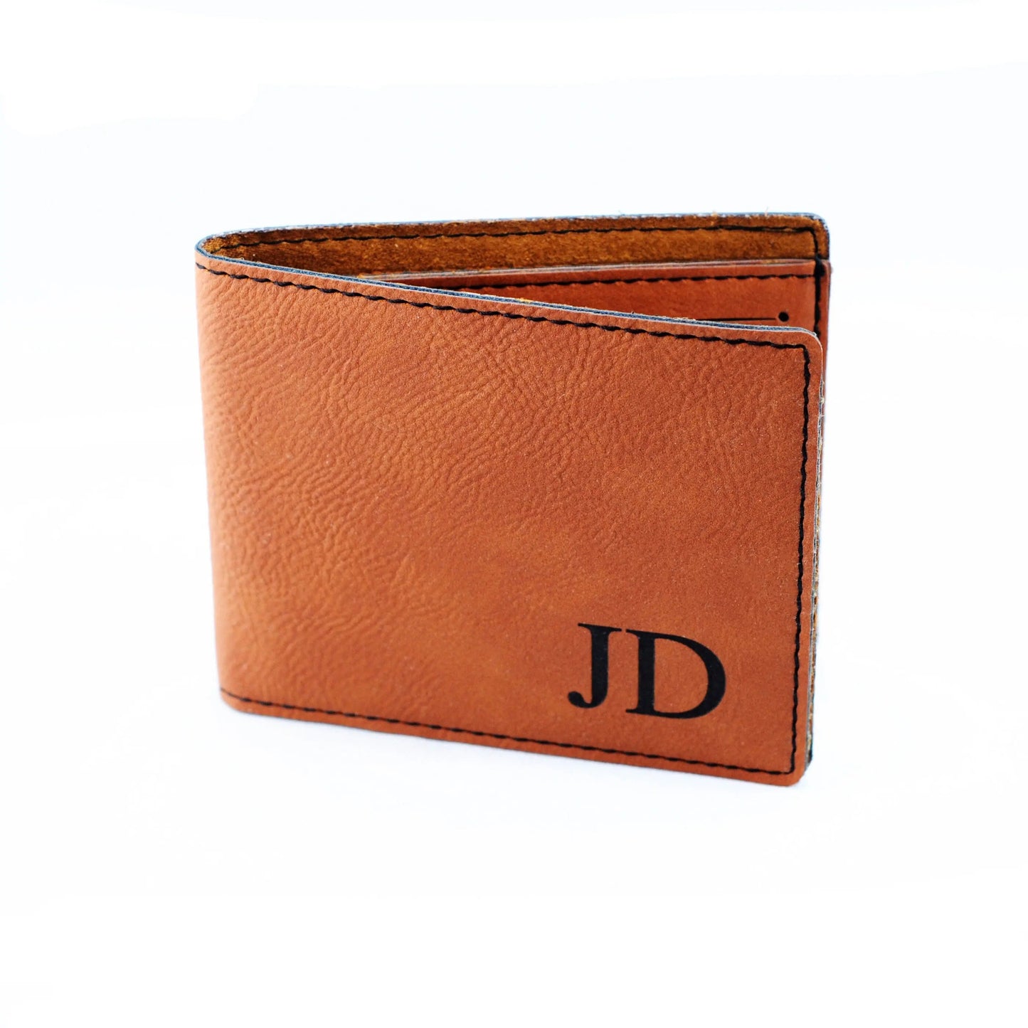 Mens Leather Wallet, Monogram Christmas Gift for Dad, unique gifts for men, Custom Mens Wallet, gift for husband Joyful Moose