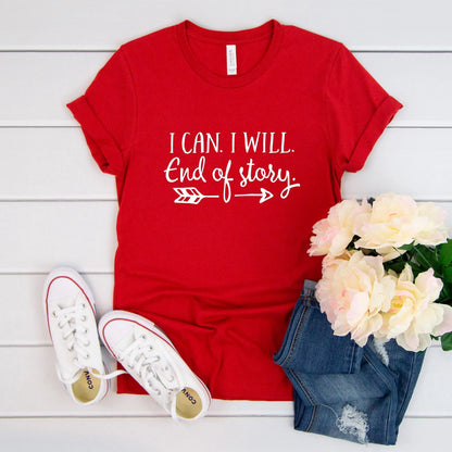 Motivational Workout Shirt | Soft Cotton Bella Canvas Tee With Arrow Design Joyful Moose