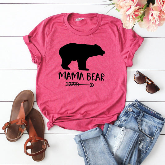 Mama Bear Shirt - Arrow Graphic Tee Gift for Mom Joyful Moose